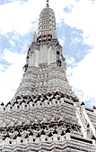 Prang or spire,temple of dawn